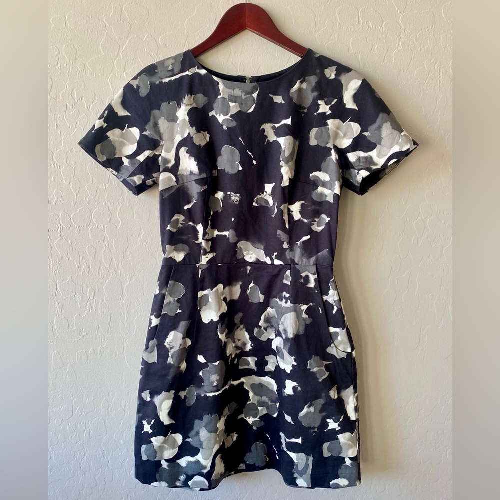 French Connection Black and White Floral Mini Dress Size 4